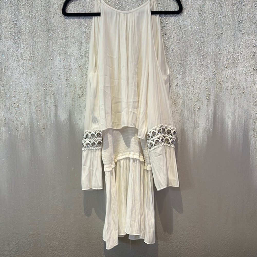 Ramy Brook Elegant White Sleeveless Dress large